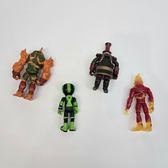 Ben 10 Action Figure Lot of 4 Hot Shot Rustbuggy Ben Steam Smythe Heatblast - Picture 10 of 11